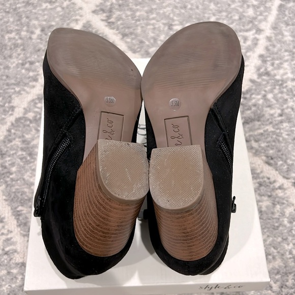 🖤 Style & Co. Black Suede Ankle Boots in Size 5.5M Very Comfortable! - Picture 8 of 10